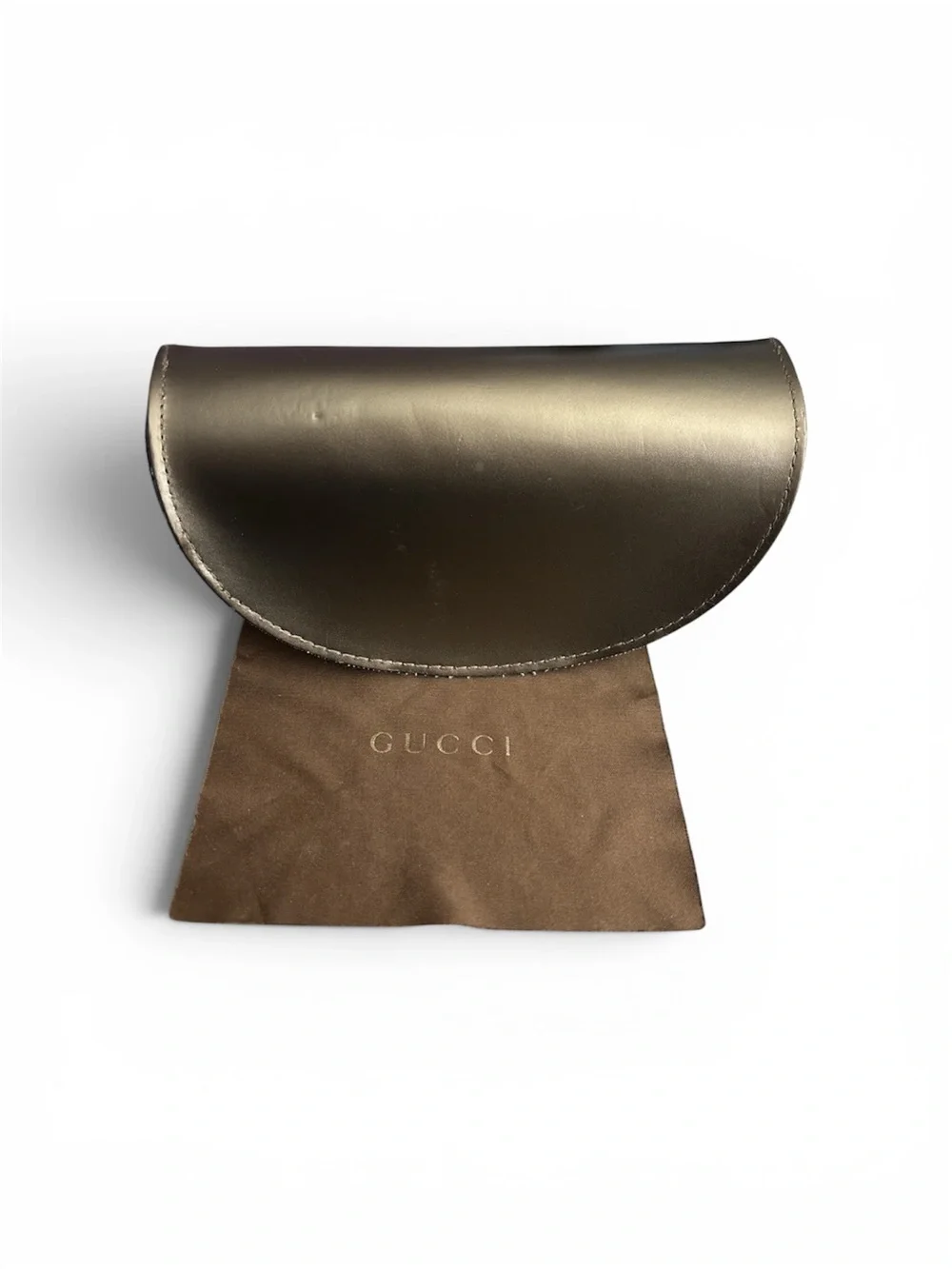 Gucci Brown Sunglasses Case with Brown Branded Cloth